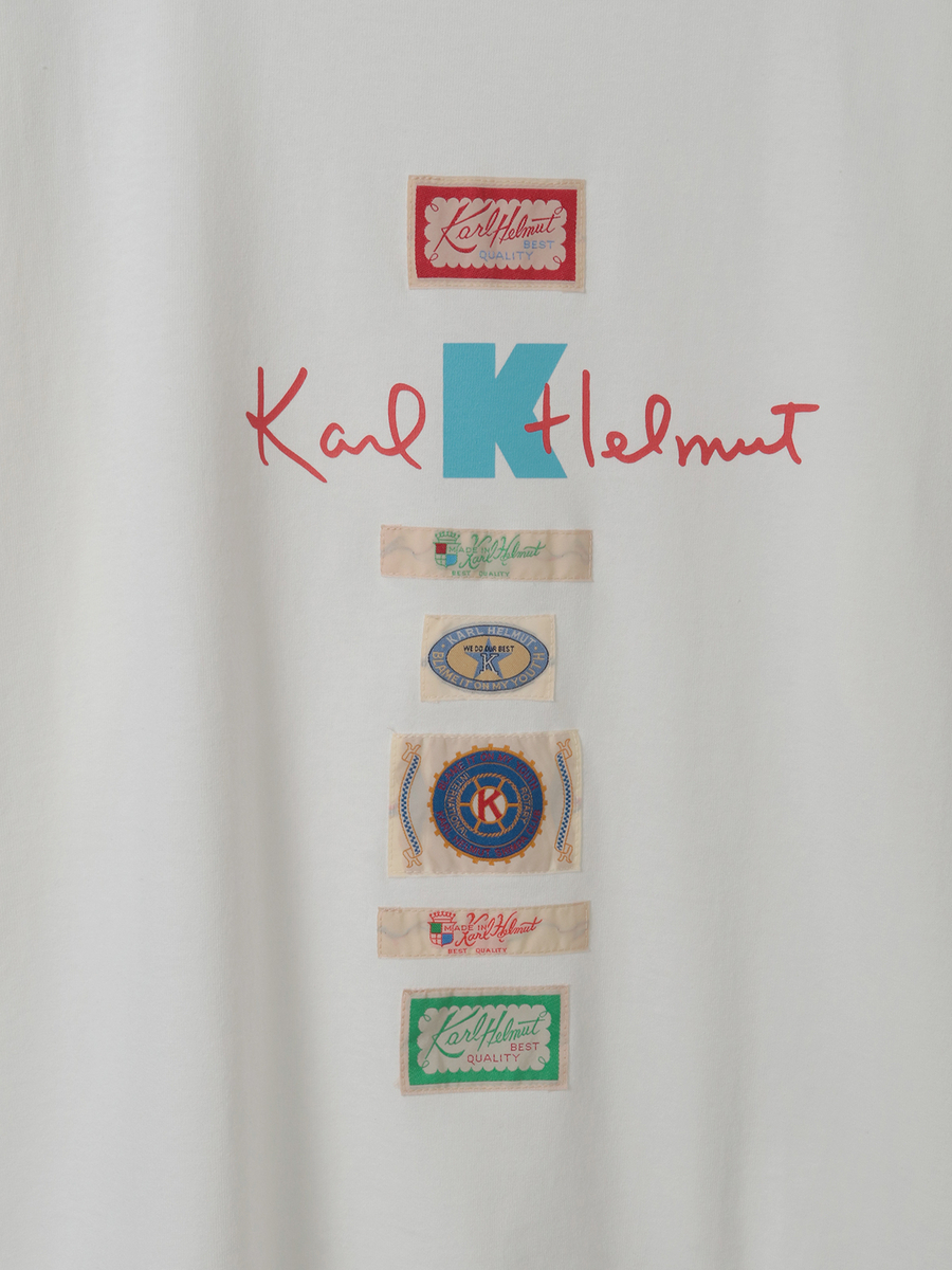 ロゴプリント＆ネームワッペン使いTシャツ 詳細画像 シロ 7