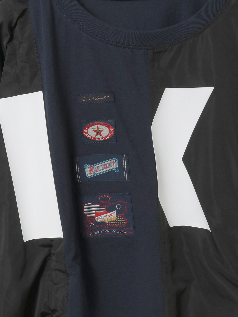Kロゴプリントポリエステルタフタ使いカットソー 詳細画像 クロ 16