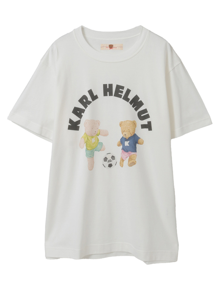 サッカーくまプリントTシャツ