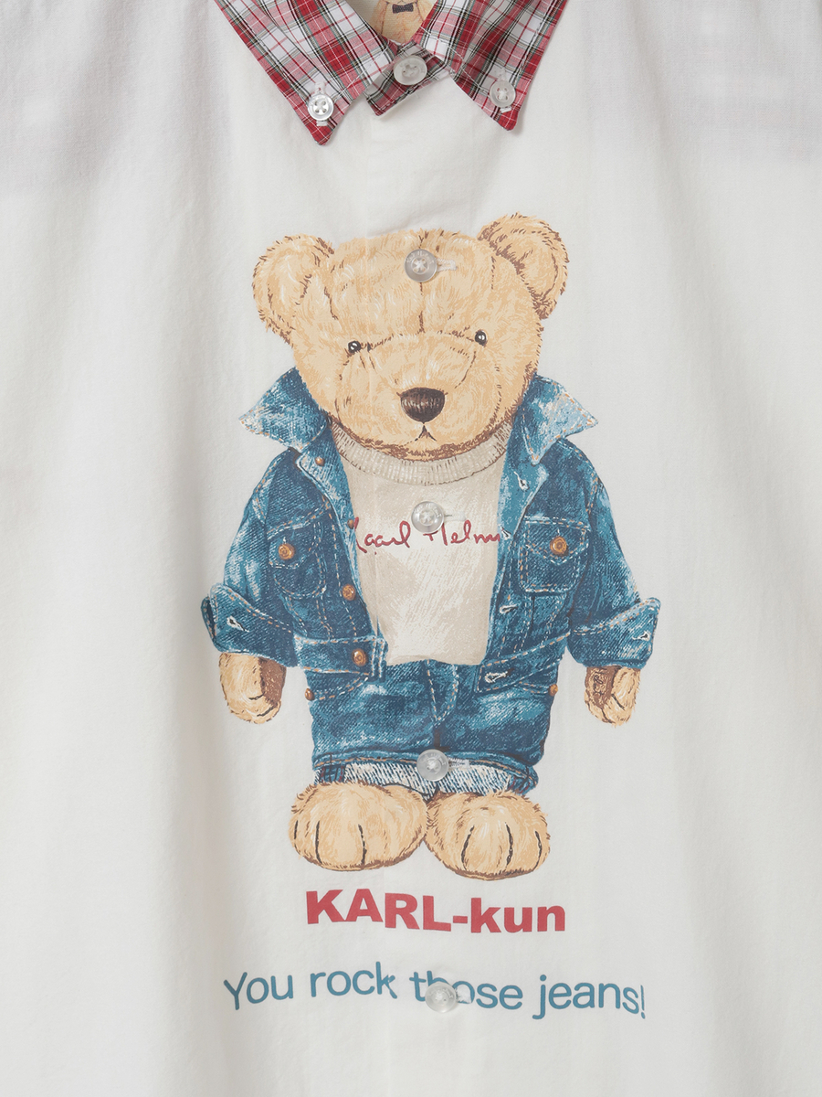 ジーニストKARLくんプリントシャツブラウス 詳細画像 クロ 12