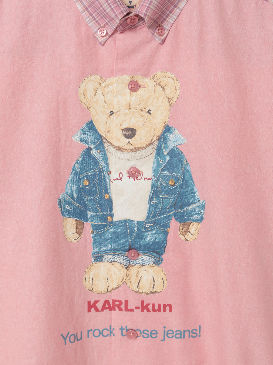ジーニストKARLくんプリントシャツブラウス 詳細画像 クロ 7