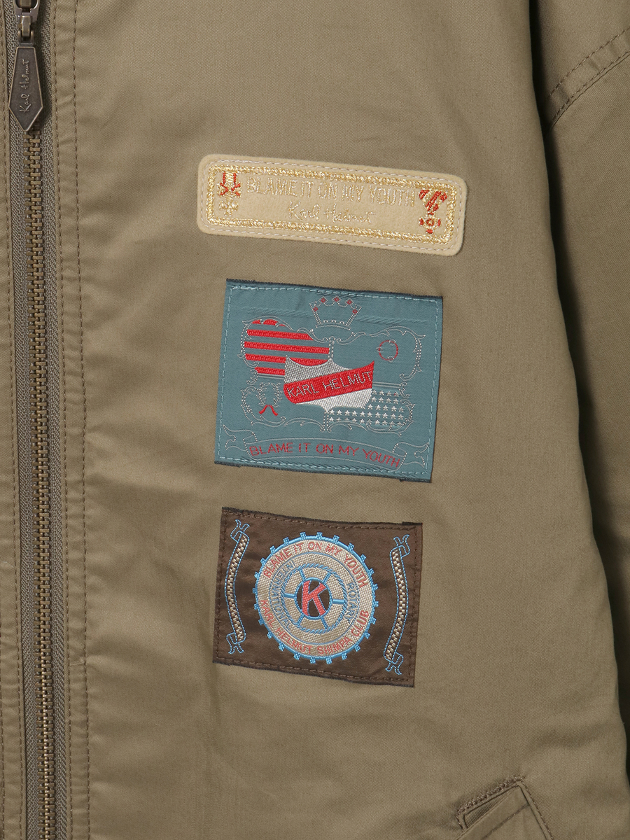 ロゴプリント＆ネームワッペン使いブルゾン 詳細画像 カーキ系 8