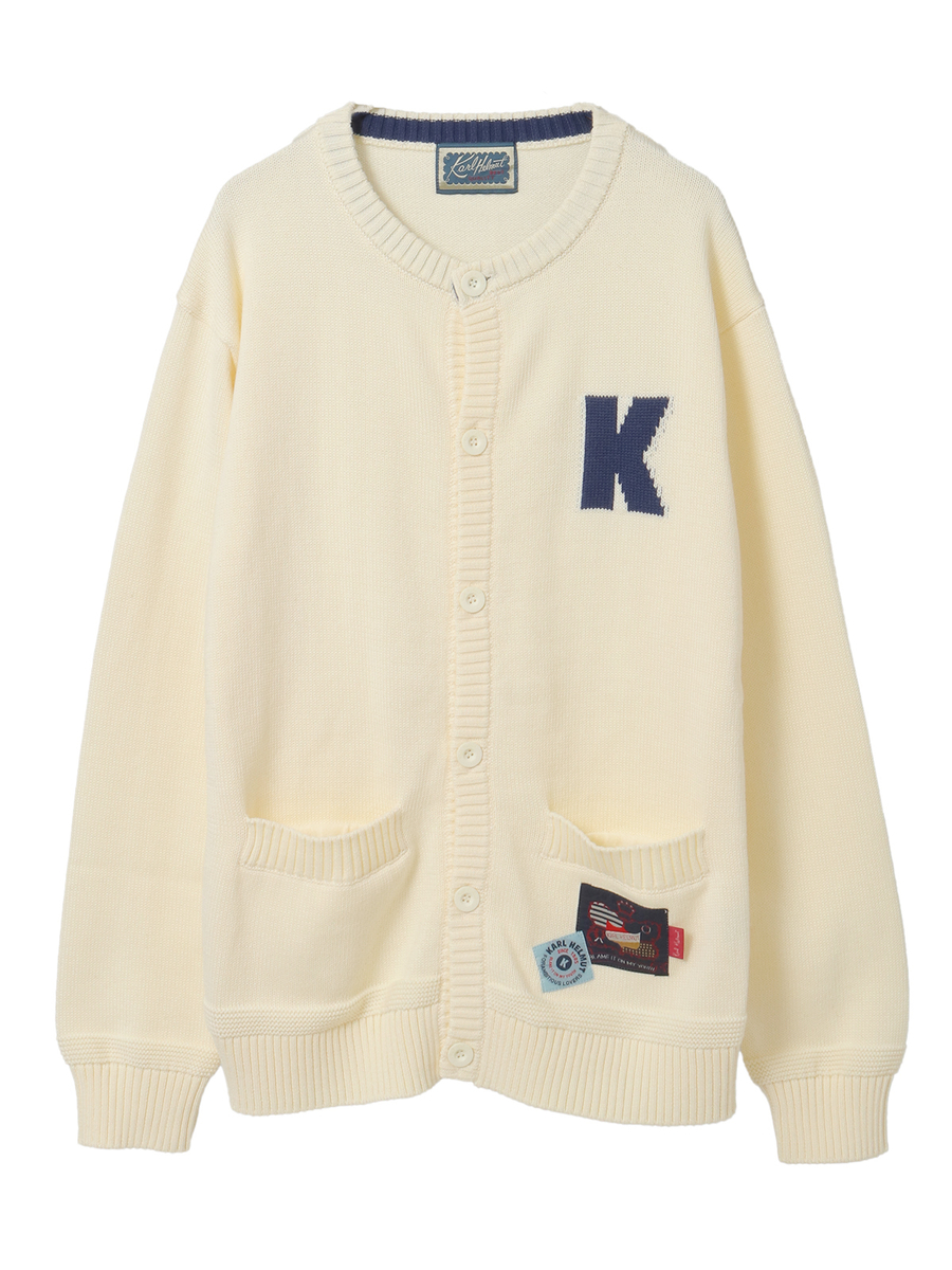 Kロゴニットカーディガン 詳細画像 キナリ&times;ネイビー 1