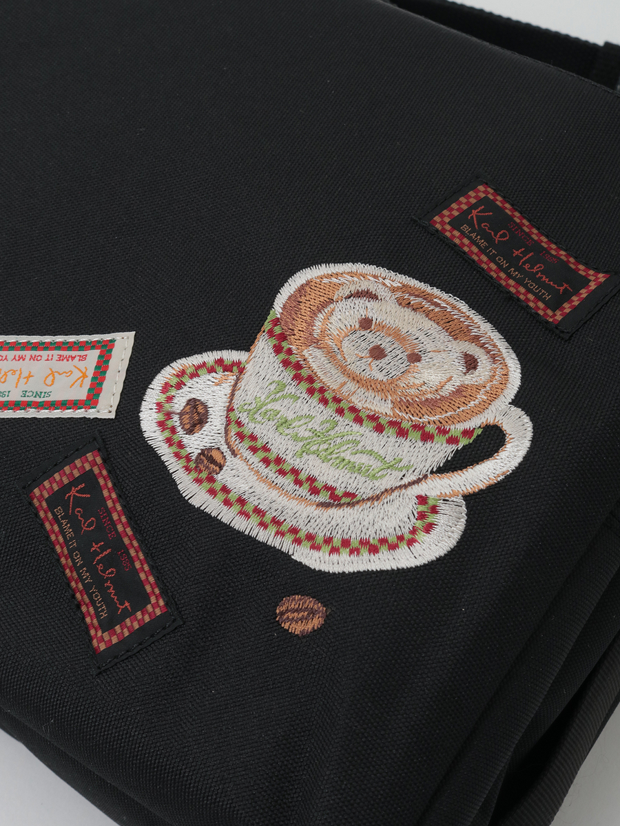 カフェカール刺繍ショルダーバッグ 詳細画像 ブラック 12
