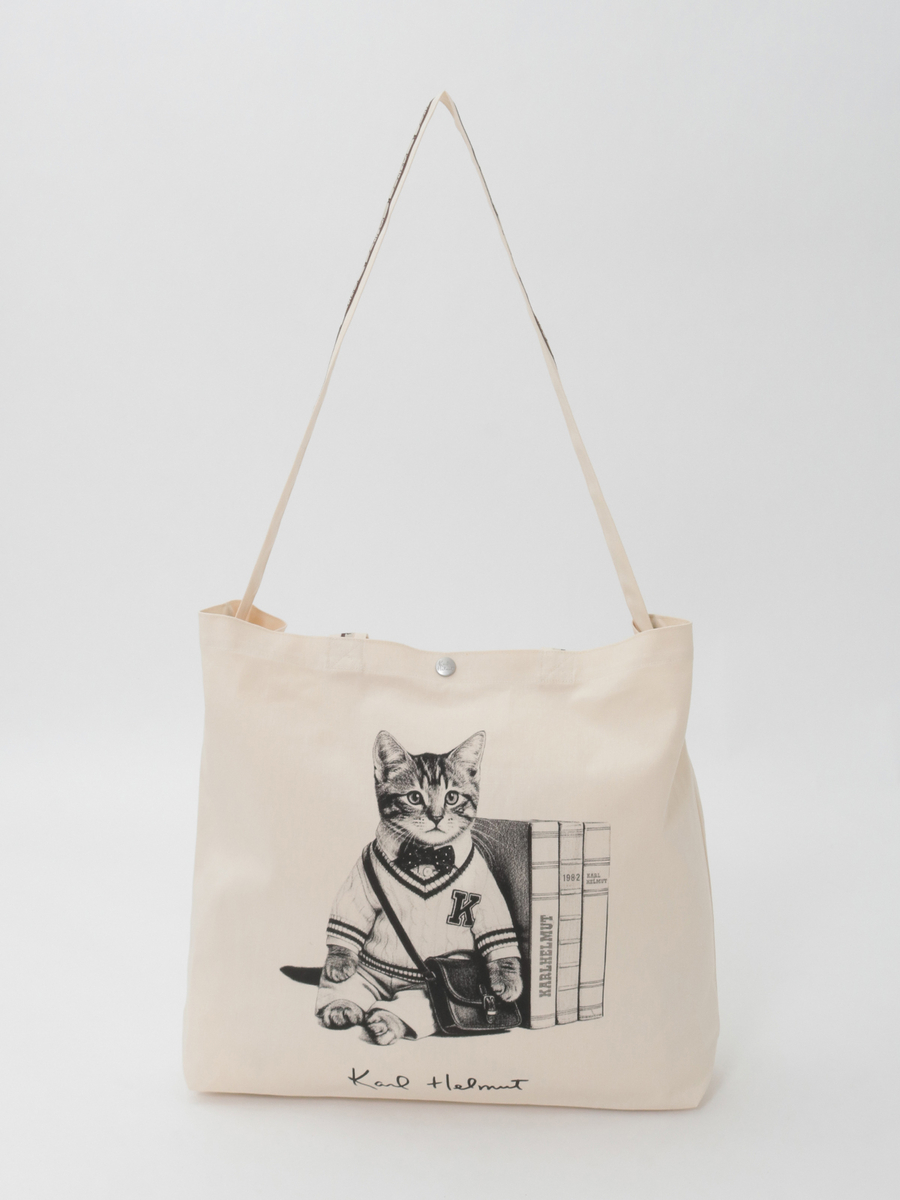 トラディショナルキャラクターズプリント2WAYバッグ 詳細画像 ねこ 10