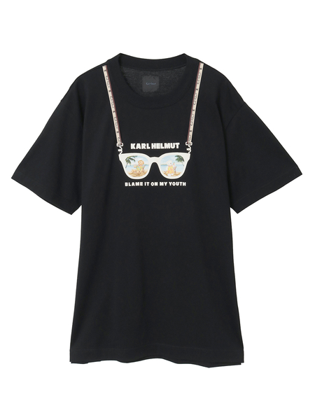 サングラスくまクラシック天竺半袖Tシャツ