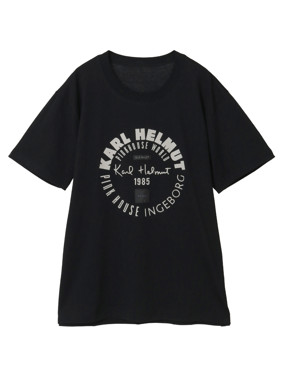 ワールドロゴプリント半袖Tシャツ 詳細画像 クロ&times;グレー 1
