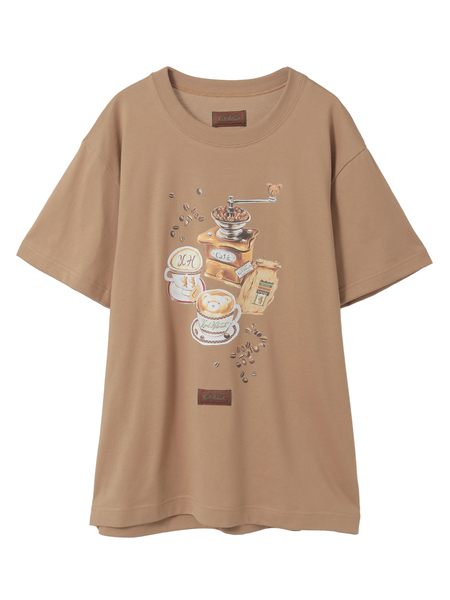 カフェカールプリントTシャツ