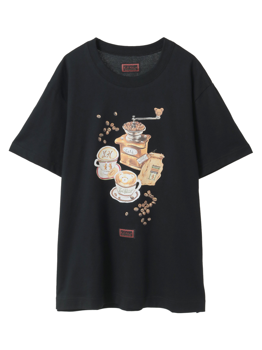 カフェカールプリントTシャツ 詳細画像 ブラック 1