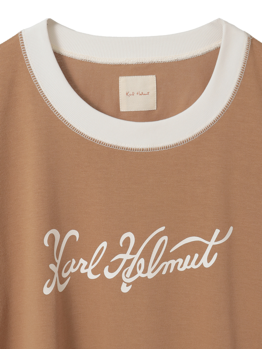 筆記体ロゴプリントTシャツ 詳細画像 ミルク 11