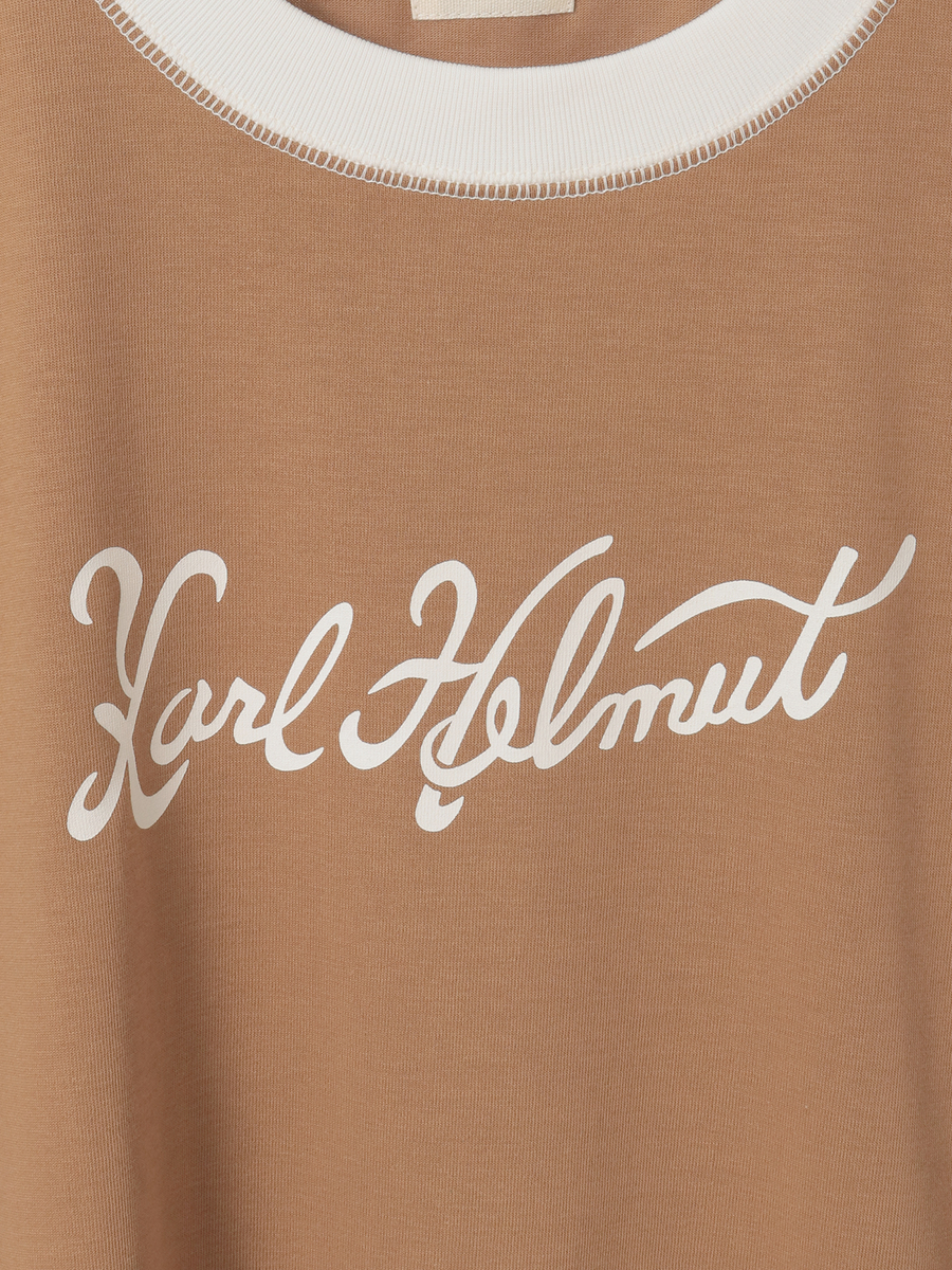 筆記体ロゴプリントTシャツ 詳細画像 ミルク 12