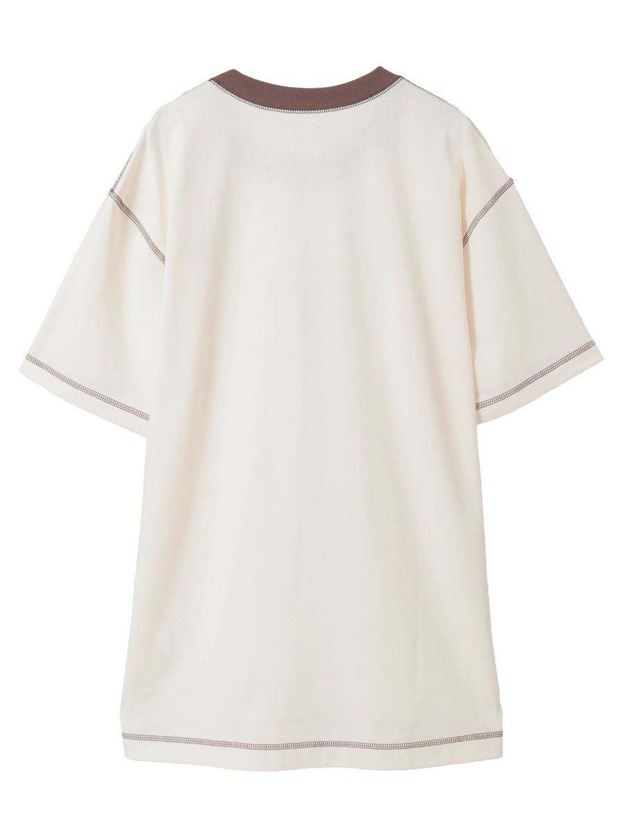 筆記体ロゴプリントTシャツ 詳細画像 ミルク 2