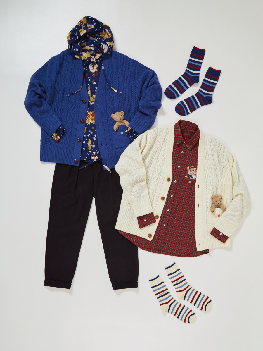 PINKHOUSE ピンクハウス くま コーデュロイ コート 水色 PINK HOUSE - ピンクハウス♡くまさんブルゾン♡ネイビー