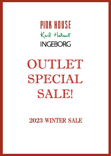 PINK HOUSE OFFICIAL ONLINE STORE OUTLET SALE! 2/10(fri)～28(tue)