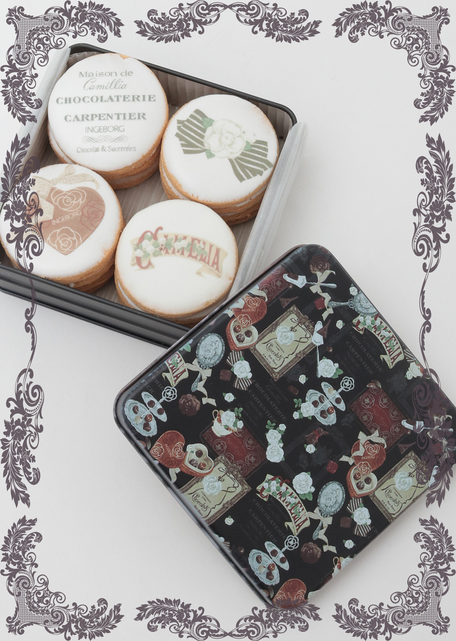 Maison de Camellia Cookie Tin