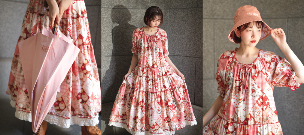 ピンクハウス　PH Tea Party REVERSIBLE ハット　ピンク ONLINE 限定＊PH Tea Party REVERSIBLE HAT｜ピンクハウス